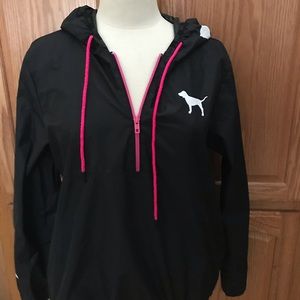 VS PINK 3 quarter zip up rain jacket